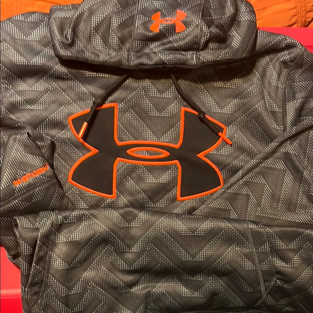 Under Armour Gray and Orange Hoodie